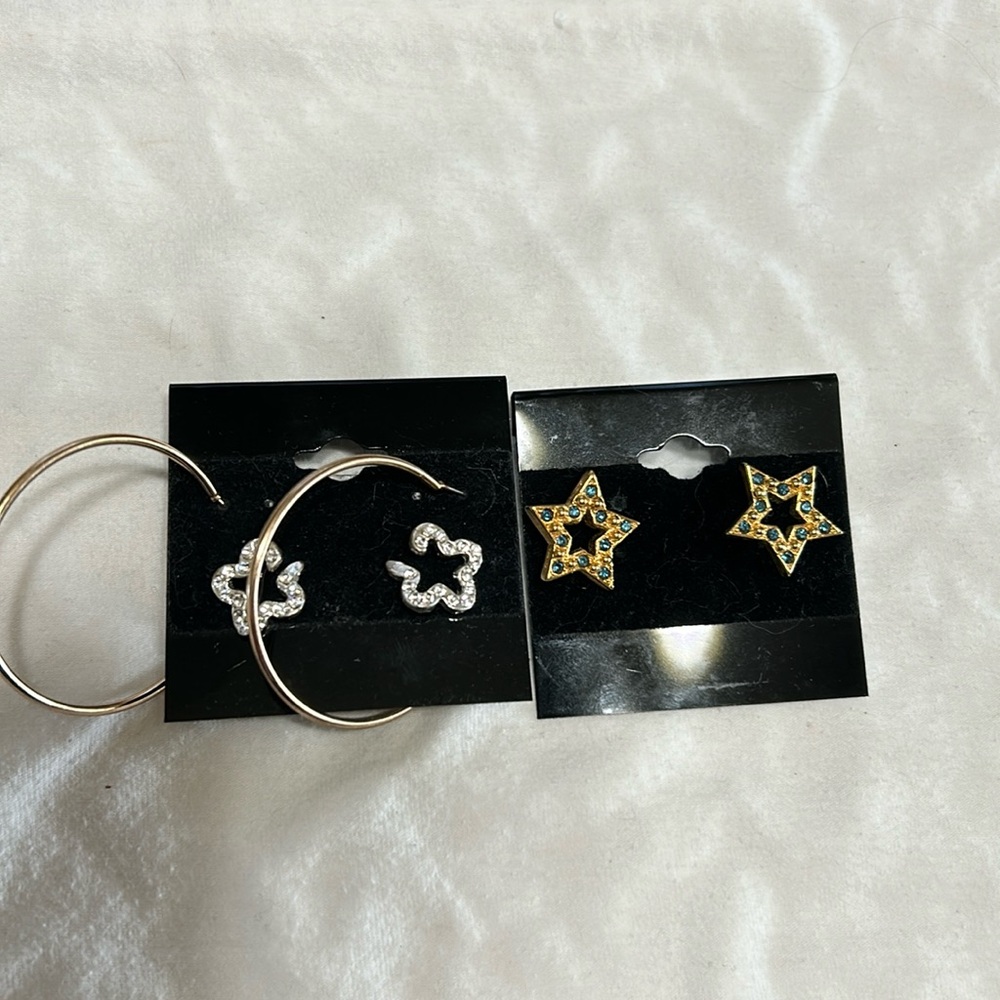Lot of 3 prs. Pierced earrings